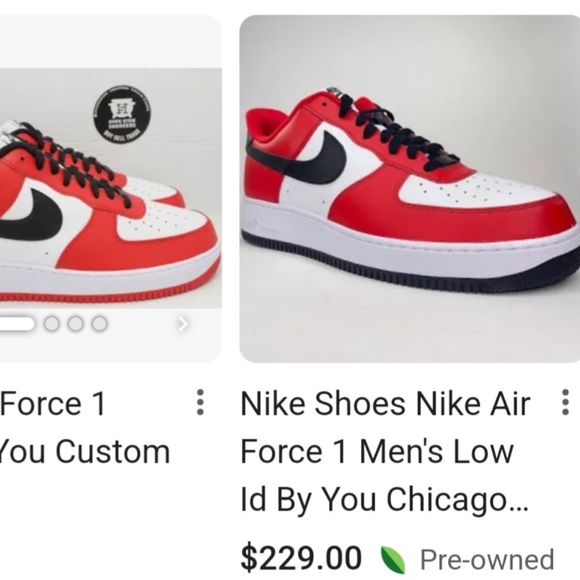 VNDS Men's Nike Air Force 1 Low ID BY YOU Chicago Customized Size 11.5.(MINT) - Picture 11 of 16